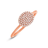 0.17ct 14k Rose Gold Diamond Pave Ring Size 5.5